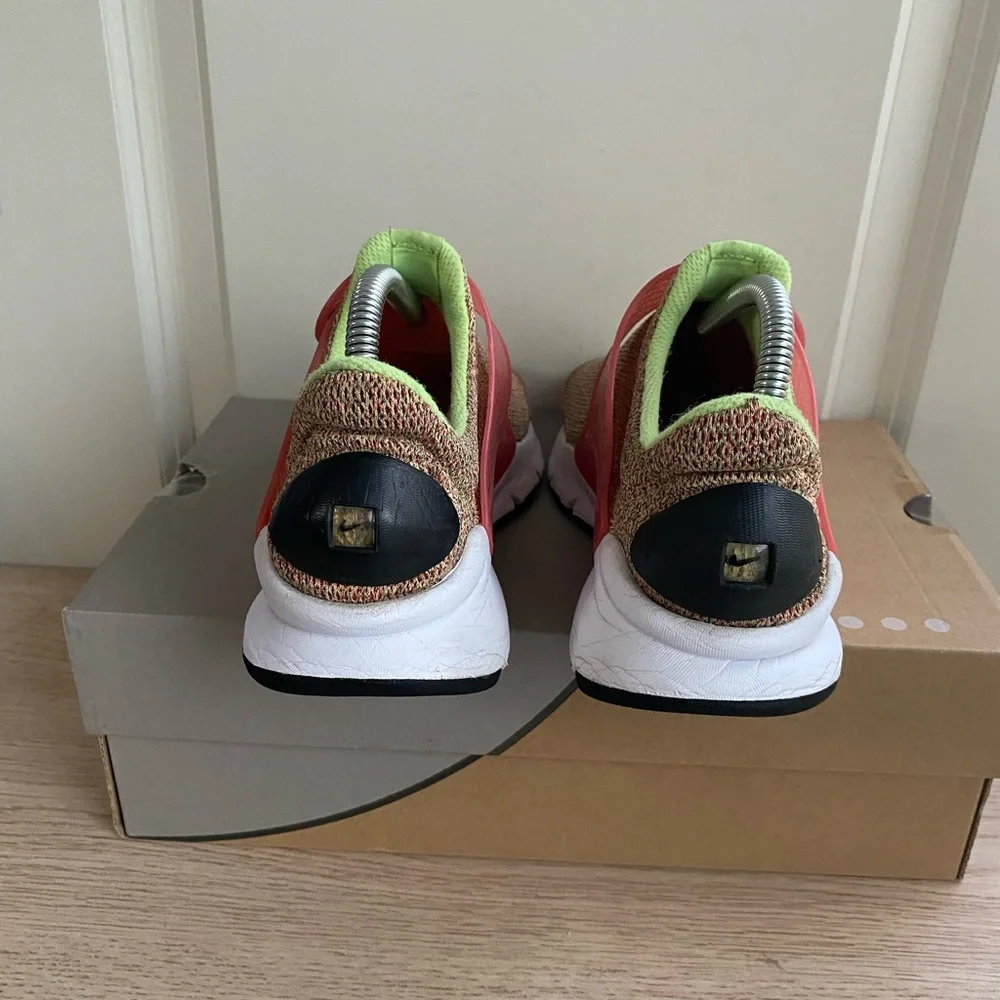 RARE 2016 Nike Sock Dart SE Ghost Green/Hot Punch Women Sneakers - SZ 8 - Picture 9 of 15